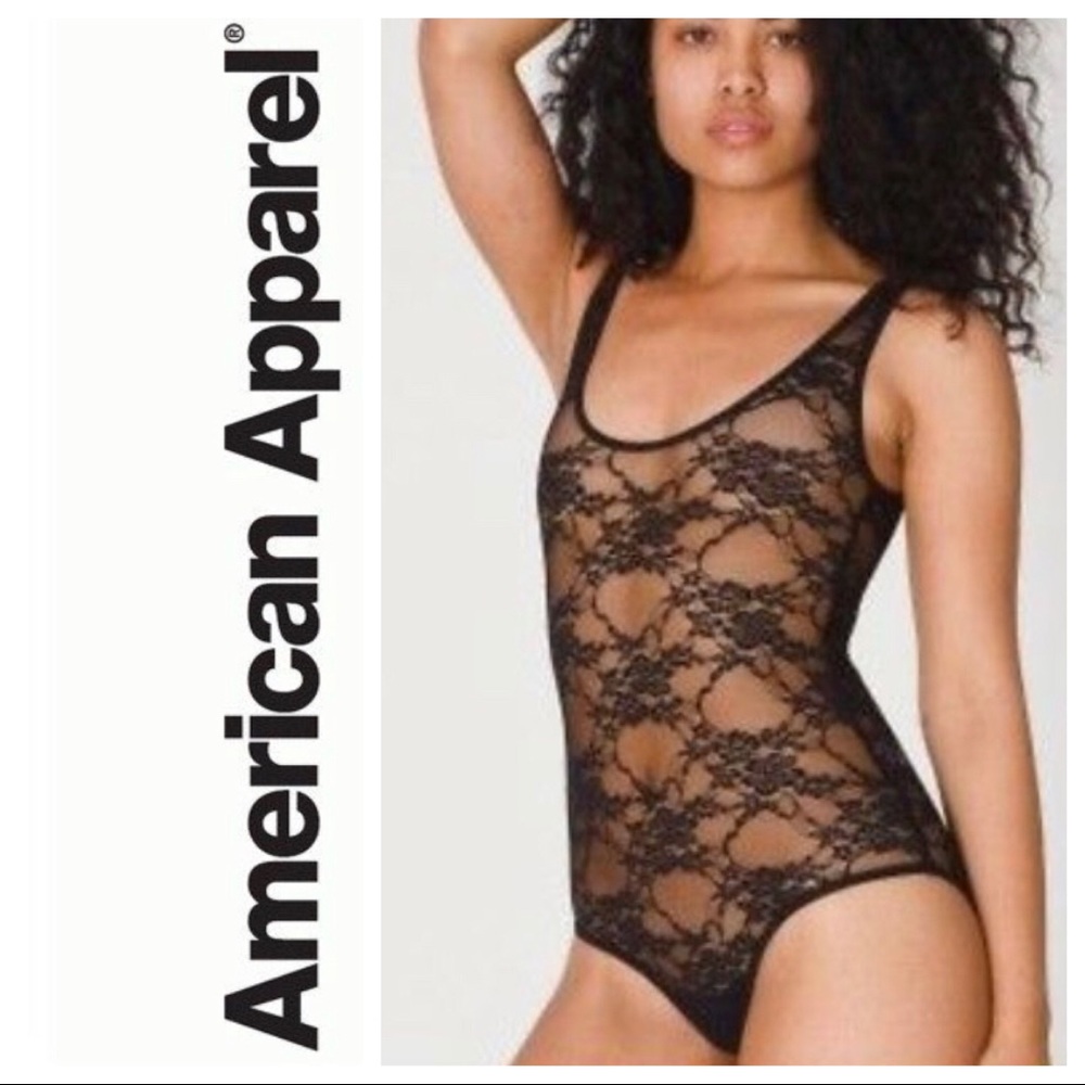 SOLD American Apparel Black Lace Bodysuit